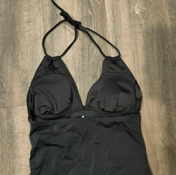 *NWT* Coastal Blue Halter Neck Black Tankini - Picture 4 of 4